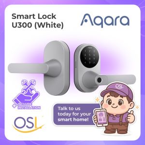 【FREE Installation】AQARA Smart Door Lock U300 SILVER - Matter over Thread Support - Global Version - 2 Years Warranty