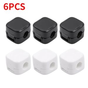 6Pcs Magnetic Cable Clips Self Adhesive Cord Holder Cable Management Winder Protector Desktop Tidy USB Charger Cable Holder