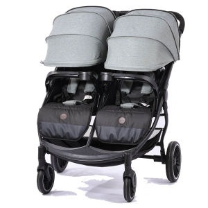 Double Stroller Side by Side Double Stroller Newborn and Toddler Swivel Wheels One Hand Folding Compact Size Lightweight Twin Stroller from Birth up to 48.5 lbs per seat