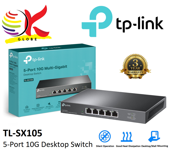 TP-Link 5-Port 10G Multi-Gigabit（TP-LINK 8 PORTS 10G SWITCH TL 