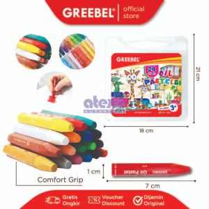 Crayon 24 warna GREEBEL Crayon Krayon KIDS OIL PASTEL