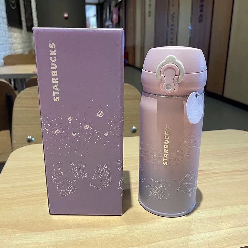 Startbuck Official Store Starbuck Thermos Cup Purple Starry Sky