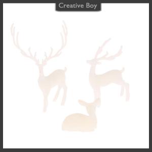 [Creative] 1Pc Mini Resin Deer Christmas Forest Elk White Dessert Table Decor Merry Christmas Decor For Home Kids New Year Gift