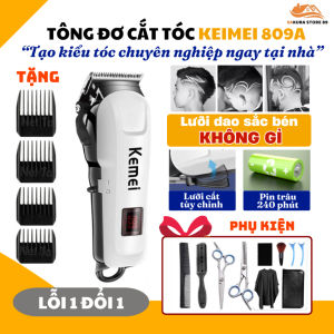 Tông Đơ Cắt Tóc Gia Đình Kemei 809A Chính Hãng – Máy Cắt Tóc Sạc Pin Êm Bền Sắc Nét