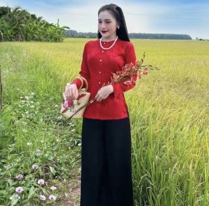 SÉT BỘ BÀ BA BÀ BA GẤM 2 DAHOA VĂNQUẦN ĐEN LỤA PLANTIN TRUYỀN THỐNG PHONG CÁCH LỊCH LÃM HIỆN ĐẠI MẪU MỚI NHẤT TẶNG KÈM 1 CỘT TÓC XINH