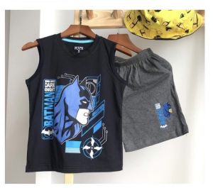 22-55kg VNXK đồ bộ sát nách quần đùi bé trai size đại + cồ hàng VNXK thun coton vải bao đẹp form to" 199