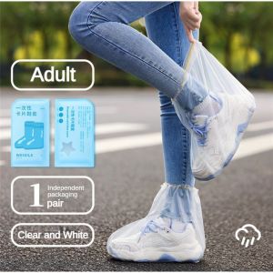 Disposable Rain Shoe Covers Waterproof Rainy Day Children Adults Outdoor Non-slip Shoe Covers