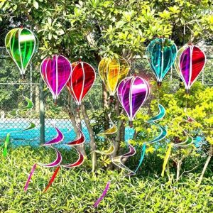 SPDD Plastic Air Balloon Spinner Multistyles Rainbow Colors Rotating Sequins Pinwheels 40cm Balloon Rotating Windmill