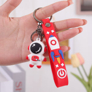 Cartoon Lightning Bear Keychain Cute Astronaut Bear Doll Keyring Bag Pendant Couple Car Keyholder Creative Bag Charm Accessories