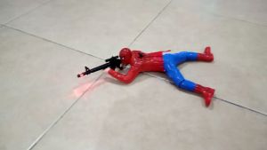 Spider-Man Climbing Shotting With DA DA DA Sound And Light ( Battery Operated)