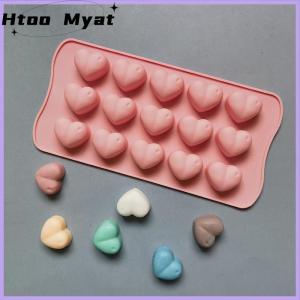 tantuoye 1 cái khuôn silicon hình trái tim ba chiều 15 lỗ Khuôn mousse lưới đá sô cô la Tự làm khuôn nướng bánh kẹo mềm