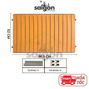 Xe kéo cắm trại dã ngoại có thể gập lại Saigon Outdoor - Khung thép Carbon Chắc Chắn Vải Oxford