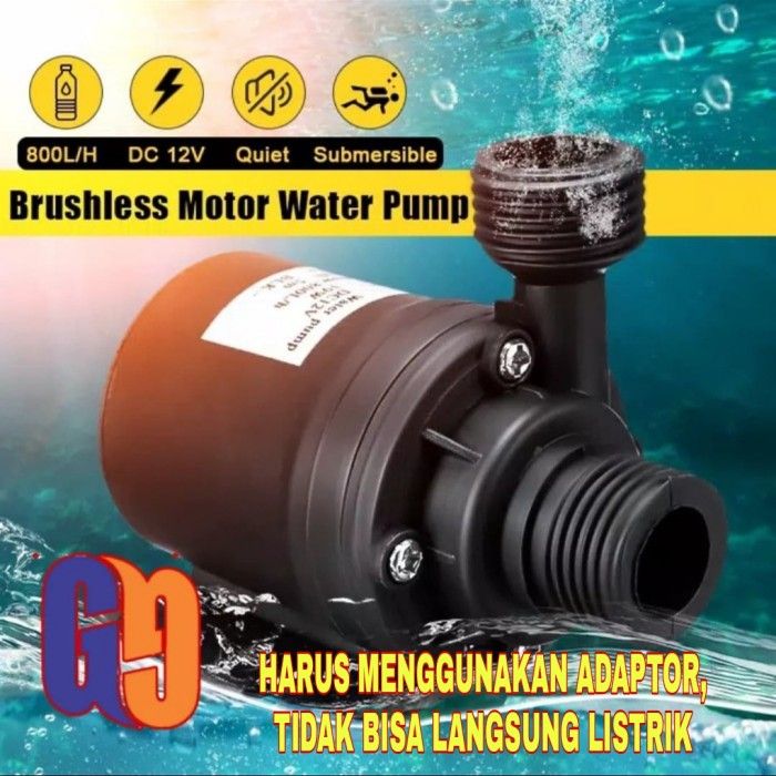 pompa air celup DC 12 volt aquarium hidroponik 800L/H Pompa