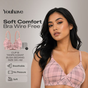 Youve (You Have) BH Wanita Bra Pakaian Dalam Wanita Bra Bra Tanpa Kawat Busa Sedang Beha 100148