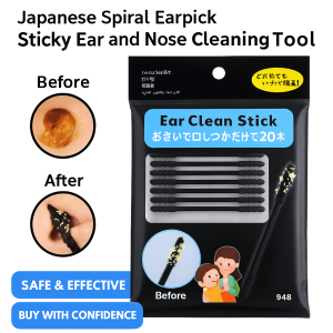 Disposable Sticky Ear Cleaner Swabs 20pcs Earwax Removal Tool for Adults and Kids Adhesive Ear Pick for Nose and Ear Cleaning