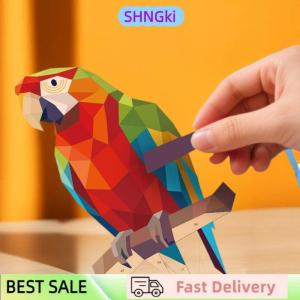 SHNGki 1 Set Animal Cognitive Training Enlightenment Toy Decals 3D Geometric Collages Childrens Puzzle Enhance Focus Handmade Stickers