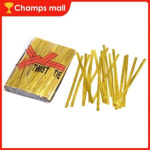 800Pcs/Pack Red 8cm Metallic Twist Tie Metallic Twist Wire For Bread Cookies Souvenirs Packaging