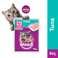 WHISKAS Junior Wet Kitten Food - 80g Pouches, 28-Pack. 