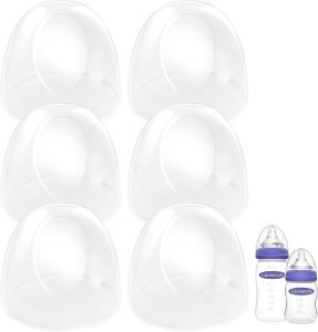 Baby Bottle Cap Compatible with Lansinoh Baby Bottles Soft & Safe Bottle Lid 6 Count