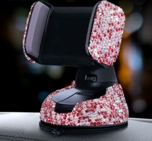 Premium Car Holder Berlian Bling Bling /Penyangga Hp Mobil Universal Rotasi 360Derajat/Car Holder Hp 2 Fumgsi