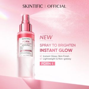 SKINTIFIC PDRN Radiance Bright Serum Spray 100ml | Instant Glow Facial Mist | Niacinamide Squalane & Panthenol Brighten Dull Skin Oil Control Hydrate & Repair Skin Barrier Lock Moisture Smooth Skin Texture