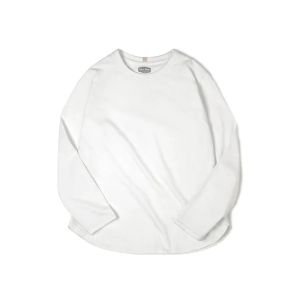 Maden Long Sleeve Basic T-Shirt for Women Round Collar Cotton Tops Loose Fit Solid Color Tees Oversized T-shirts2026