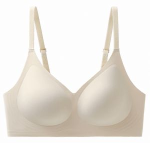 Ready Stock Bees Lingerie Fixed Cup Bra Not-Run Women Bra 3D Solid Push Up Seamless Ice-silk 3back hook Elastic Comfortable & Breathable