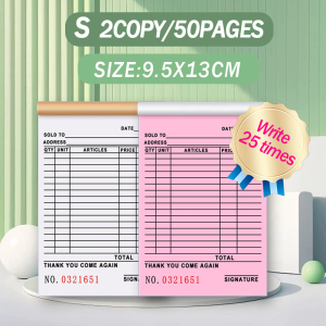 Delivery Receipt Temporary Resibo Paper With Carbon Official Receipt For Business Job Order Pad Carbonized Sales Invoice