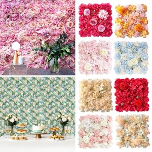 YESMILE Silk Petals Artificial Rose Flower Wall Background Wall Multicolor Simulation Flower Panel Creative Photo Props Hydrangea Flower Panel Home Decoration