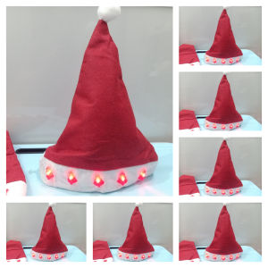 Topi Santa Clause LED Salju 50 Pcs / Topi Natal / Topi Merry Christmas / Topi Santa Dewasa / Topi Santa Anak / Topi Lampu Santa / Topi Santa Lampu LED Salju / Topi Natal Merry Christmas /Topi Natal Polos /Topi Natal Untuk Anak Anak / Topi Natal Dewasa