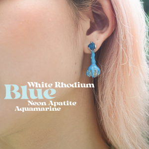 เครื่องประดับ Rock Me Jewelry รุ่น Coral Color Earrings ต่างหู ทองเหลือง ประดับพลอย