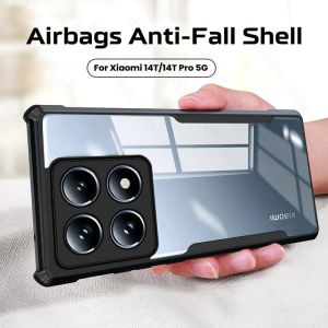 Acrylic Clear Phone Case for Xiaomi 15T 14T Pro 13T 14 13 Pro Redmi Note 14 Pro Plus 5G + Note 13 15 15C 14C 13C 4G Shockproof Armor Cover Casing