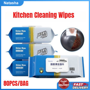 80pcs Kitchen Wipes Multipurpose Dish Cleaning Scented Wipes Degreasing Anti-Oil Tissue Paper