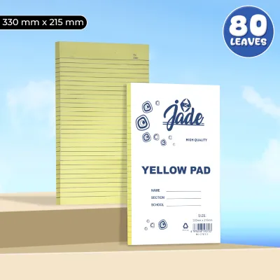 FCI Yellow Pad Paper 10pcs /1pc SET FCI/Jade 80 leaves Smooth Writing Pad Perfect For School Office Professionals Daily Supply