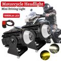 2PCS 60W Super Bright Mini Driving Light Set Led Lights Motorcycle Headlight 2 Color Car Dual Fishey. 