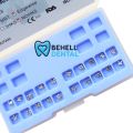 ORIGINAL BRACKET BEHEL METALIC METAL BRIGHT FANCY MINI KEMASAN BOX BIRU // MBT Mini Ortho Mesh Base HOOK ON 345 022 // Bracket Kawat Gigi Metalic Ortho Untuk Perawatan / Perbaikan / Braces Orthodontic Ortho / Behelldental. 