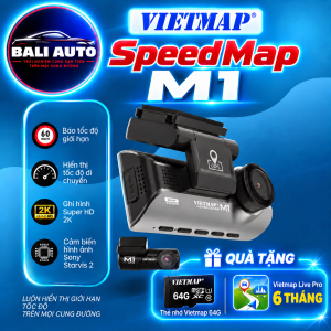 Camera hành trình Vietmap Speedmap M1 Hiển thị tốc độ giới hạn trên đường cảnh báo giao thông Ghi hình 2 kênh 2K/Full HD