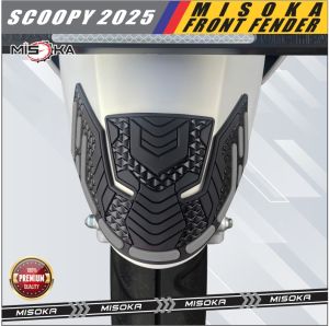 Misoka Front Fender Cover Scoopy 2025 Rubber Karet Aksesoris motor Honda