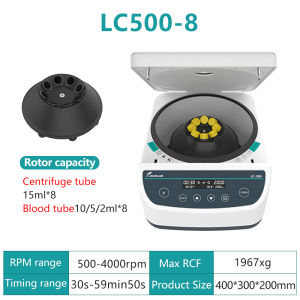 JOANLAB PRP Centrifuge Machine PRF CGF Plasma Centrifuge Laboratory For 2/5/10ml Blood Tube And 15/50ml Centrifuge Tube 4000rpm
