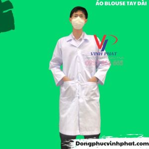Áo Blouse Trắng Nam Nữ Cao Cấp Chất Đẹp Tay Ngắn Tay Dài- Áo Dược Sĩ Điều Dưỡng Bác Sĩ - VĨNH PHÁT