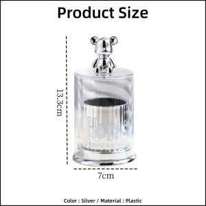 Johor Seller | Bear Toothpick Box Cotton Storage Box Toothpick Holder Container Toothpick Dispenser Storage Gadgets