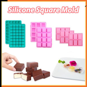 Silicone Square Cake Mold Ice Cube Mold Chocolate Handmade Soap Mold DIY Kitchen Baking Tool acuan Kuih