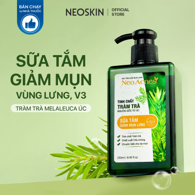 Sữa tắm tràm trà NEOACNES sạch mụn lưng, giảm thâm, sáng da ngăn ngừa nang lông 250ml NEOSKIN
