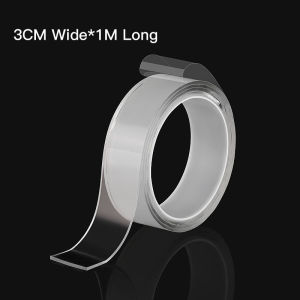 Alex Original reusable Strong Nano Double Sided Tape Transparent Self Adhesive Tapes Traceless Wall Sealing tape Washable adhesives Bath Wall Waterproof Organizer rack Adhesive tape Kitchen dhensive storage stand