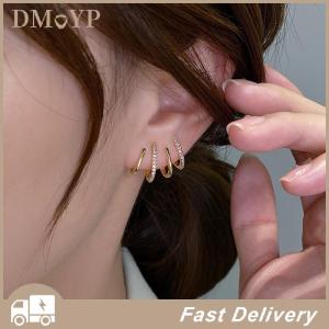 [DMYP] Korean Earing Claw Ear Hook Clip Earrings for Women Four-Prong Setting Color Ear Earrings Fashion Jewelry New Year Gift