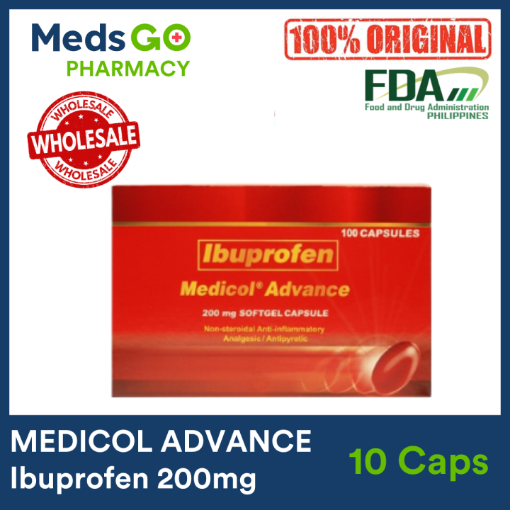 MEDICOL ADVANCE 200mg Ibuprofen Pain Reliever 10 Capsules Lazada PH
