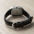 (100% Original) Casio LTP-V007L-7B1 Quartz Chrome Plated Case Black Leather Strap Women's Watch LTPV007L LTPV007L-7B1 LTP-V007L-7B1UDF. 