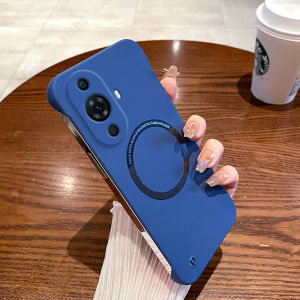 Roazic không khung Ốp điện thoại cho Huawei Nova 11/Nova 11 Pro không Khung lưng nhựa PC cứng siêu mỏng không màu vỏ da mờ thân thiện với vỏ