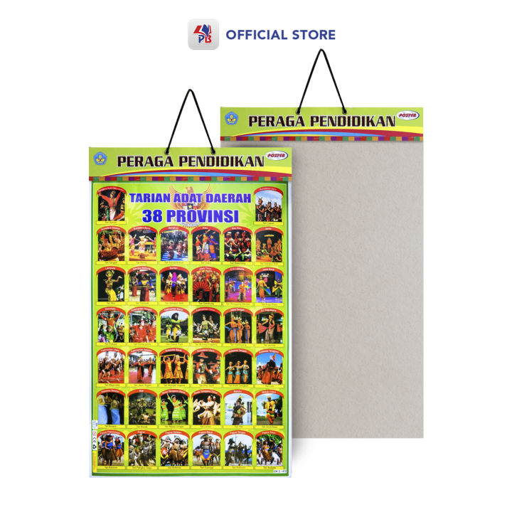 Poster Edukasi Anak / Tarian Adat Daerah 38 Provinsi / Poster Gantung