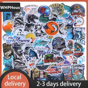 [COD] WHPHous Ship within 24 hours Funny Phone Laptop Skateboard Car Fridge Box Tank Bucket DIY Decoration 50 100pcs Fisherman Fish Outdoor Go Fishing Stickers